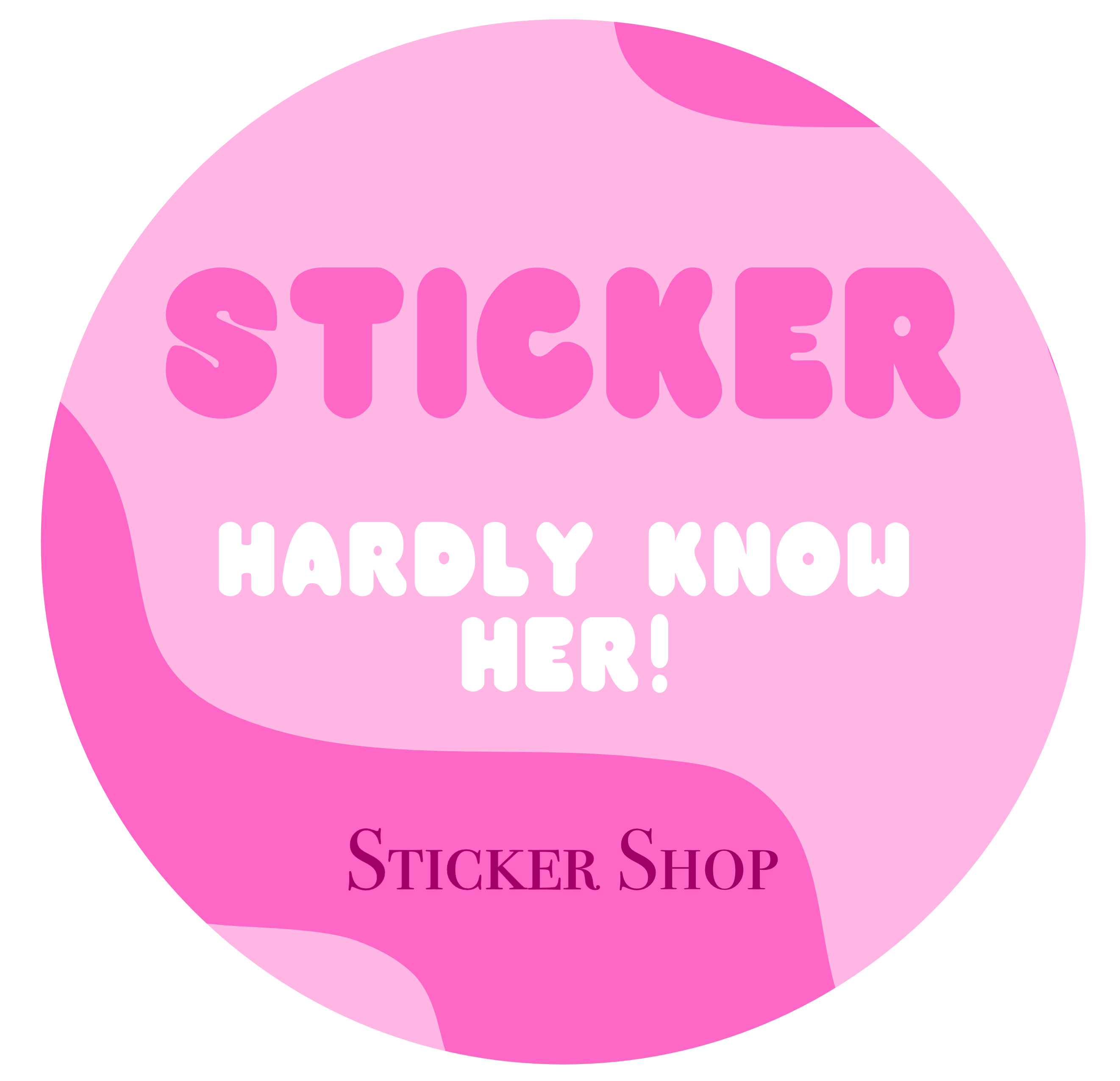 Logo for Sticker Hardly Know Her / Katie Gorrie Art